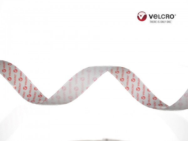 Velcro Häkchenband, selbstklebend, Breite 20 mm, weiss