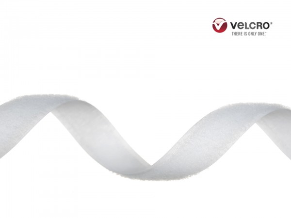 Velcro Flauschband, Breite 20 mm, weiss
